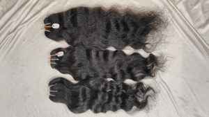 Extensiones de cabello crudo indio virgen 12A, venta al por mayor, 100%, paquetes de ondas profundas sin procesar, paquetes de cabello alineados con cutícula, trama - Product Image 3