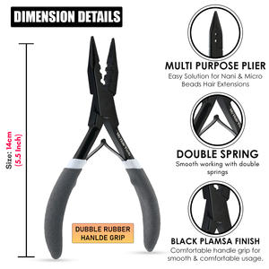 Nouveaux outils d'extension de cheveux en gros Microbead Closer and Remover Plier Micro Link Rings Tirant Crochet et Boucle pour Salon - Product Image 5