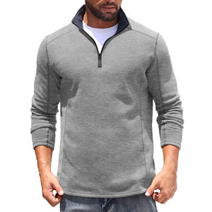 Tissu respirant 100 % coton de haute qualité, couleur unie élégante, coupe décontractée, fermeture éclair quart de tour, écologique, coupe-vent pour l'hiver - Product Image 2