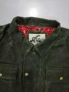 Toile huile cire hommes vestes vert olive multi-poches perlée toile vêtements de travail veste solide Vintage aventure Style toile veste - Product Image 5