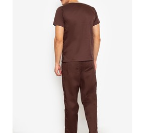 Men's Trending Short <b>Sleeve</b> Scrub Set Comfortable <b>Top</b> Stand Collar Fully Customizable High Quality Hospital Uniforms Breathable - Product Image 2