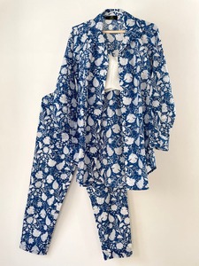 Olive Abstract Co-ord Set Vestido casual para mujer Cuello cerrado Vestido de mujer de algodón de fabricante y exportador indio - Product Image 4