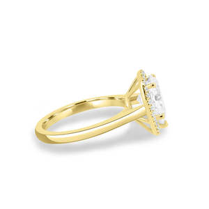 Bagues de fiançailles en or massif 18 carats, bagues de mariage de luxe faites à la main en laboratoire, taille poire, diamant cultivé, cadeau pour elle - Product Image 2