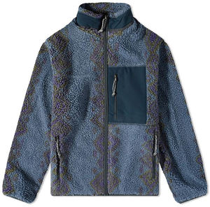 Serigrafiado Aspecto desgastado Chaqueta de lana de color desvanecido Logotipo personalizado Impreso Capucha a prueba de viento Desmontable Sherpa Fleece Hoodie - Product Image 3