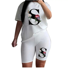 เสื้อ2ชิ้นฤดูร้อนของผู้หญิงชุดสั้นลำลองกางเกงขาสั้นผ้าฝ้ายมีฮู้ดระบายอากาศกันน้ำมีโลโก้ที่กำหนดเอง - Product Image 2
