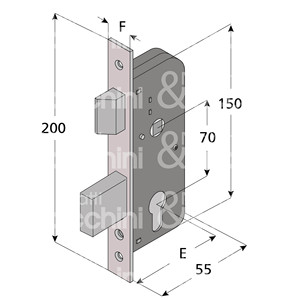 2-turn wheeled <b>lock</b> with shaped cylinder <b>latch</b> not included - Product Image 1