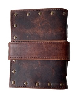 Journal vintage en cuir fait à la main livre de sorts d'ombres avec enveloppement de bronzage pour unisexe Deckle bord papier 200 Page Antiqye doux livres - Product Image 2