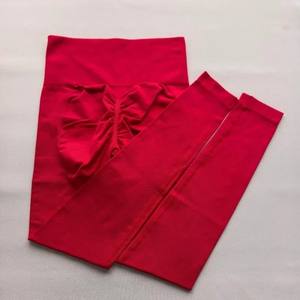 Mallas deportivas ligeras y transpirables para yoga, venta al por mayor, pantalones sin costuras de punto suave con logotipo personalizado de cintura media - Product Image 4