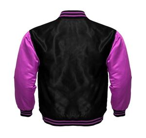 Otoño Invierno Premium satén prendas de vestir exteriores chaqueta de béisbol Bomber personalizada para jóvenes Street Style Trend Varsity Jacket - Product Image 5