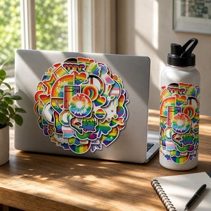 Nuovo 50 pezzi orgoglio parata <span class=keywords><strong>amore</strong></span> è <span class=keywords><strong>amore</strong></span> LGBT arcobaleno Gay <span class=keywords><strong>amore</strong></span> adesivo - Product Image 4