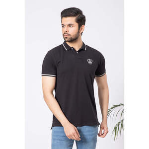 Polo brodé personnalisé pour homme Lydon Iconic, 100 % polyester respirant, écologique, motif animalier, couleur foncée, tricoté, 6XL - Product Image 1