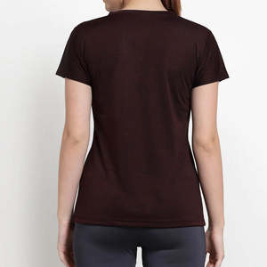 T-shirt pour femmes Meilleur design Nouveau style T-shirt à manches courtes T-shirt décontracté pour femmes 100% coton à fibres longues T-shirts à manches courtes pour femmes - Product Image 3