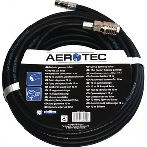 สายยางลมอัด AEROTEC เส้นผ่านศูนย์กลางภายใน 13 มม. ความยาว 10 ม. พร้อมข้อต่อ DN 7.2 สายยางยาง - Product Image 1