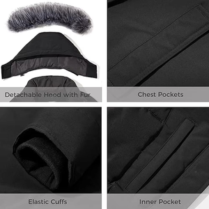 <b>Women</b> <b>Parka</b> Jacket Designed for Long Walks and Outdoor Trips Made from Water Resistant Polyester <b>Women</b> <b>Parka</b> Jacket - Product Image 3