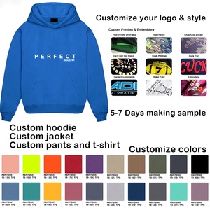Sudaderas con capucha lisas de peso pesado en blanco de alta calidad, sudaderas con capucha térmicas Unisex de talla grande para hombre con logotipo personalizado - Product Image 5