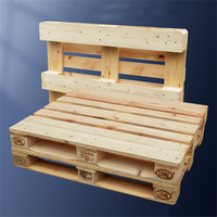 Palette EURO en bois massif de qualité, 4 voies, EUR/EPAL