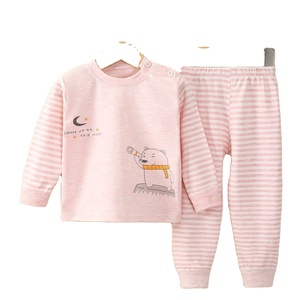 Vêtements pour enfants 2 pièces d'automne et d'hiver sous-vêtements pour enfants costumes pur coton garçons bébé vêtements d'automne pantalons d'automne - Product Image 1