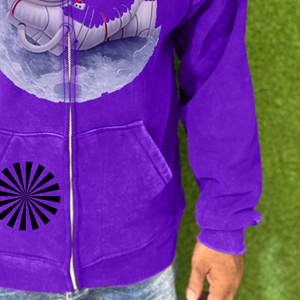 Custom Heavy Vintage Drop Shoulder Boxy Fit Sudaderas con cremallera Hombres Térmica Manga larga French Terry Zip up Sudadera con capucha y sudaderas - Product Image 4