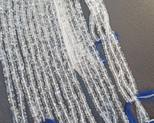 Handmade Crystal Quartz Gemstone Heishi Shape <b>Beads</b> Strands Gift for Her Jewelry Findings & Components - Product Image 2