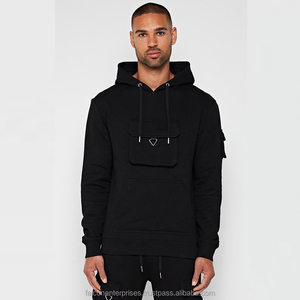 100% coton hommes personnalisé Boxy Double fermeture éclair à capuche surdimensionné fermeture éclair Streetwear lourd pour l'hiver - Product Image 1