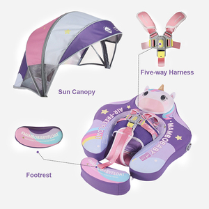 Mambobaby Flotteur Bébé Licorne 3D Sans Air, Violet, Flotteur de Piscine Non Gonflable pour Nourrissons - Product Image 4
