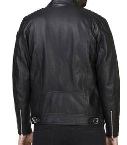 High Quality Custom <b>Men's</b> <b>Biker</b> <b>Jacket</b> Brown Genuine Leather Motorcycle Classic Style Hooded Stand Collar Satin Includes Custom - Product Image 4