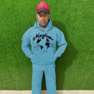 Chándal Deportivo para Hombre de Primera Calidad, con Capucha, 2 en 1, Cintura Elástica, Personalizable, 100% Algodón, Ropa Deportiva Urbana para Correr - Product Image 1