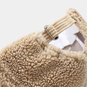 Autumn Winter New Fashion Solid Color Plush Baseball <b>Caps</b> Warm Duck <b>Cap</b> Outdoor Casual Light Plate <b>Corduroy</b> Sporty Vintage Image - Product Image 3