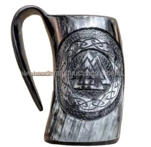 Jarra de cerveza vikinga Artesanía de lujo hecha a mano Último diseño Taza de cuerno para beber Precio al por mayor Exportación lista - Product Image 2