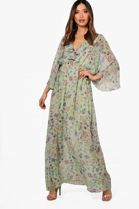 Vestido Largo Casual de Gasa con Encaje y Estampado Vintage para Mujer, Primavera-Otoño, Manga Larga, con Pliegues - Product Image 6