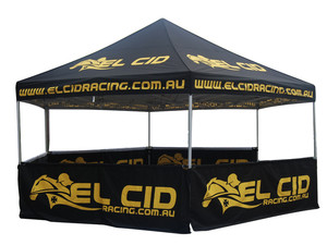Carpa de Exhibición para Eventos de 3x3m (10x10 pies) con Estructura Hexagonal de Aluminio, Resistente al Agua, a los Rayos UV y al Fuego, Fabricada con Material de Poliéster, Fácil de Montar - Product Image 6