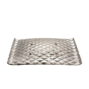 Bandeja de aluminio ligera elegante, bandejas de servicio con logotipo personalizado, plato de vajilla decorativo moderno, fácil de usar y portátil para uso doméstico - Product Image 3