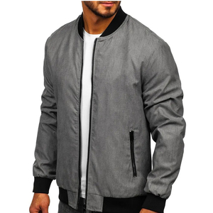 Nouvelle arrivée, veste bomber en cuir pour homme, style bomber avec manches et col côtelés pour un ajustement élégant, veste bomber personnalisée - Product Image 5