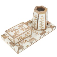 Juego de incienso Eid Mubarak, caja de Mubkhar con incrustaciones de madera, bandeja, cilantro de sándalo, Madkhan quemador, Té Benzoin para uso religioso, barato