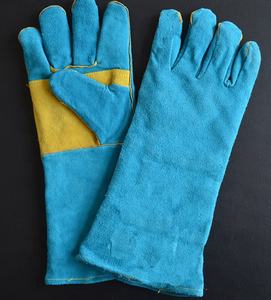 Protección laboral Guantes de cuero de vaca para trabajar Sublimación Guantes de soldadura al por mayor - Product Image 6