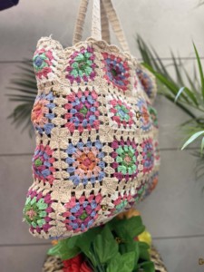 Bolso bohemio de macramé de ganchillo, bolso de hombro elegante para playa de verano, Estilo Vintage, hierba marina, cierre a presión multicolor, novedad - Product Image 2