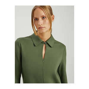 Blusa Cómoda con Cierre de Mezcla de Viscosa para Mujer BGN, Turquía - Product Image 3