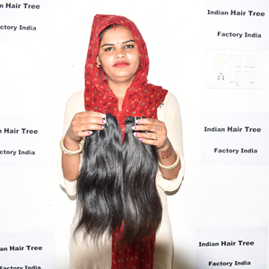 Vente en gros de 100% paquets humains bruts indiens vierges naturels non transformés Temple original simple dessiné droit soyeux pour un usage quotidien - Product Image 3