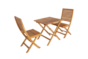 Commercial Modern Folton Bistro Set by Outdoor Furniture Manufacturer for Coffee Shops Hospitality Venues Acacia Wood <b>Foldable</b> - Product Image 2