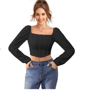 คอลเลกชันสีดำตะวันตกที่ไม่ซ้ำกันคอลเลกชันที่ไม่ซ้ำกันนุ่มและสบายทับทิมผสมผ้าฝ้ายสำหรับผู้หญิงสำนักงานใช้ในชีวิตประจำวันจากผู้ส่งออกอินเดีย - Product Image 1