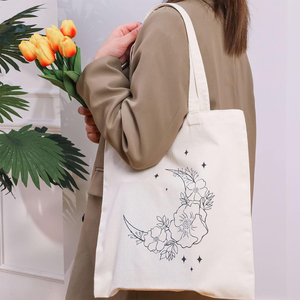 Custom Winter Embroidery Promotional Cotton <b>Canvas</b> <b>Tote</b> Bag-Fashion Portable Shopping Bag with Custom Logo & Color - Product Image 3