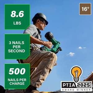 Kit de Clavadora Neumática para Techos de 1-3/4 Pulgadas, Herramienta Eléctrica Inalámbrica, Batería de Iones de Litio de 2.0 Ah, Capacidad de Accionamiento de 7/8 Pulgadas, Modelo Personalizable OEM CN70 - Product Image 2