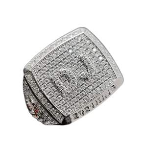 แหวนเพชรทำจากทองคำขาว14kt ทำจากทองคำขาวที่มีคุณภาพสูงเครื่องประดับที่กำลังมาแรง - Product Image 5