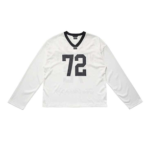 100 Polyester maille maillot de Football américain Design rétro uniforme de sport pour les équipes de Football de Rugby grande taille coupe ample imprimé - Product Image 1