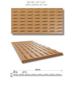 Linh Hoạt Rắn Gỗ Slat Tambour Tấm Rắn Tấm Gỗ Cho Tủ Cửa Tường Trang Trí Nội Thất Thiết Kế Nội Thất 3D Tấm Tường - Product Image 4