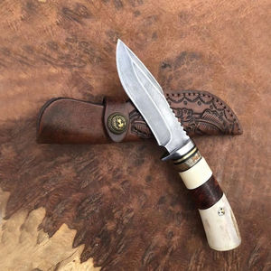 มีดใบมีดดามัสกัส VG10 แท้ 290 ชั้น รุ่นใหม่ปี 2025 PRESTIGE BLADES PB-HK-00131 ระดับไฮเอนด์ ผลิตแบบ OEM ทำมือ สำหรับเอาตัวรอด ปลายใบมีดรูปหยดน้ำ - Product Image 2