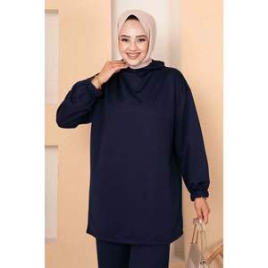 Conjunto de ropa de seguridad de 2 piezas de tela polar con capucha Azul Marino - Product Image 3