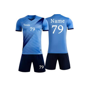 Uniformes de Fútbol de Alta Calidad con Logotipo Personalizado, 100% Poliéster, Secado Rápido, Transpirables, Cuello en V, para Hombre, Último Diseño - Product Image 1