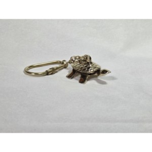 Porte-clés tortue nautique en laiton antique, breloque animale en métal vintage pour usage professionnel - Product Image 2