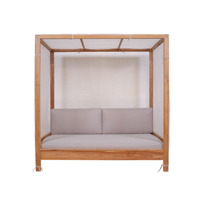 Lit de repos pliant moderne et réglable en bois massif pour la détente intérieure/extérieure et la décoration - Product Image 3